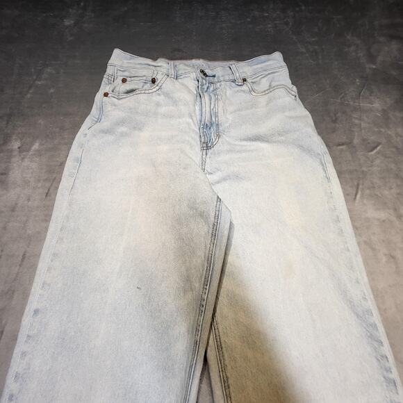 American Eagle Jeans Womens 6 Long Light Wash Highest Rise Baggy Straight - Picture 2 of 15